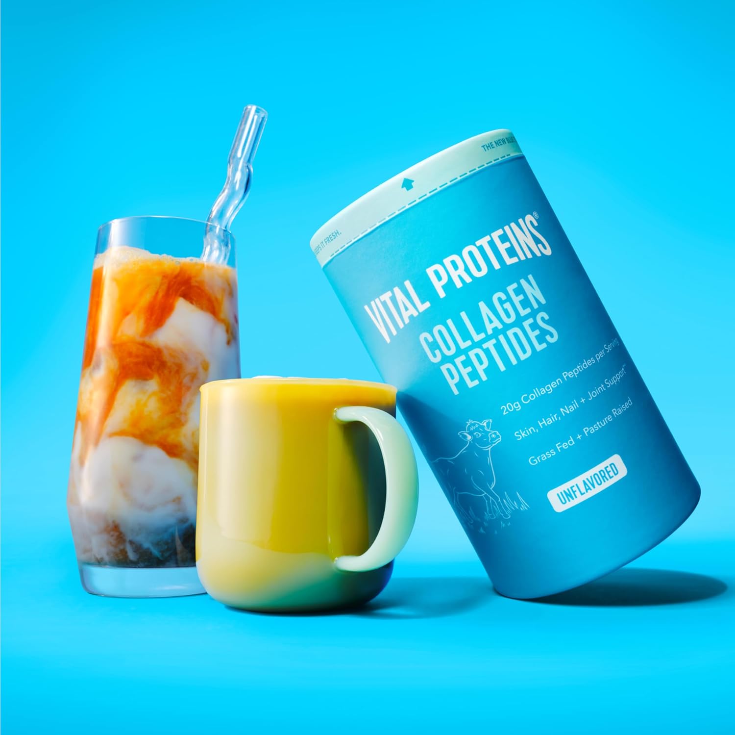 Vital Proteins Collagen Peptides Powder unflavored for skin elasticity hair nails and joint support after rapid weight loss